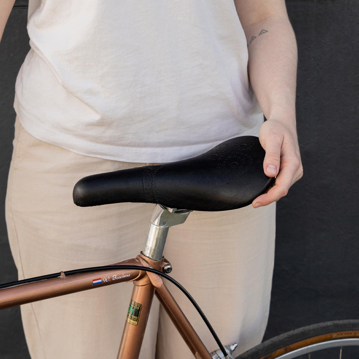ledersattel rennrad Sattel "Sean Y." aus Leder bei Gusti-Leder – Gusti Leder