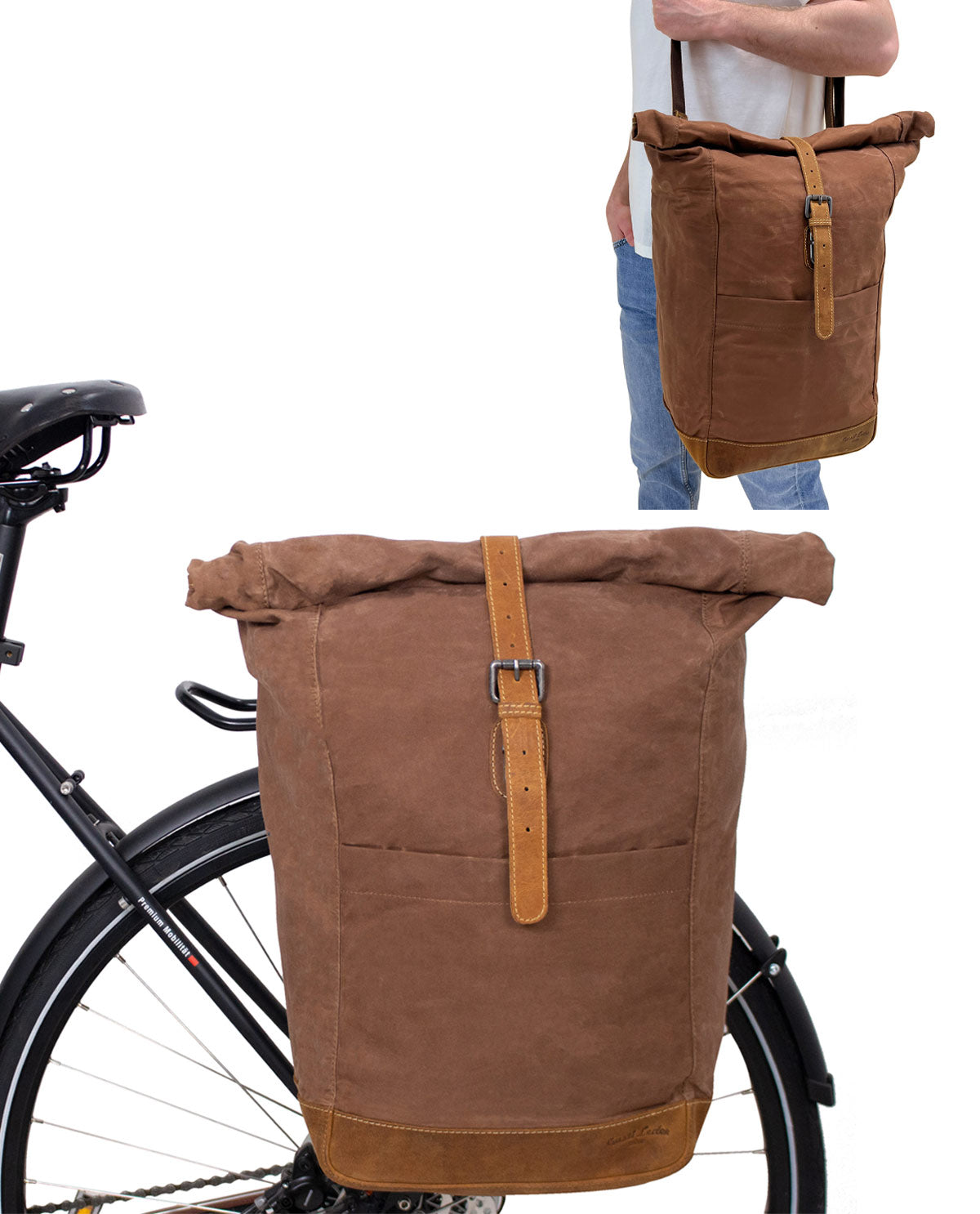 Fahrradtasche „Miquel aus Leder bei Gusti-Leder – Gusti Leder