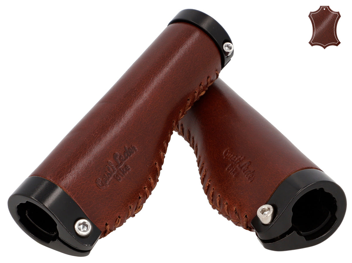 fahrradlenker griff leder Fahrradgriffe "Phil A." aus Leder bei Gusti-Leder – Gusti Leder