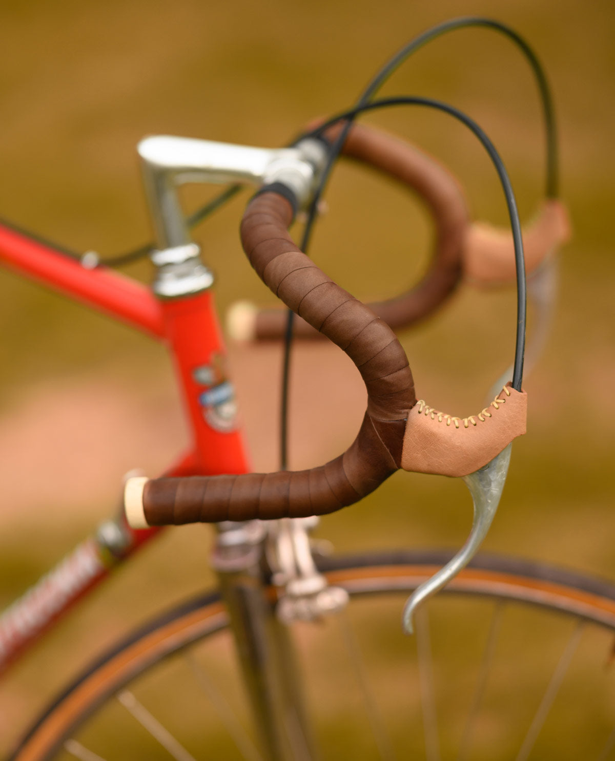 Leather handlebar tape
