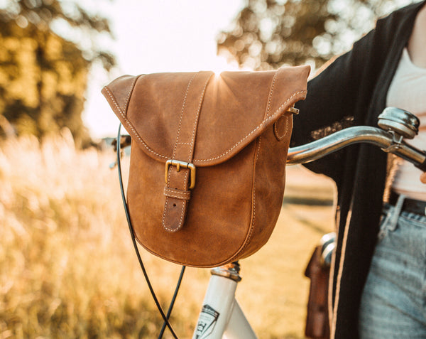 Gusti Lenkertasche Félicia B. - Leder Fahrradtasche & Umhängetasche
